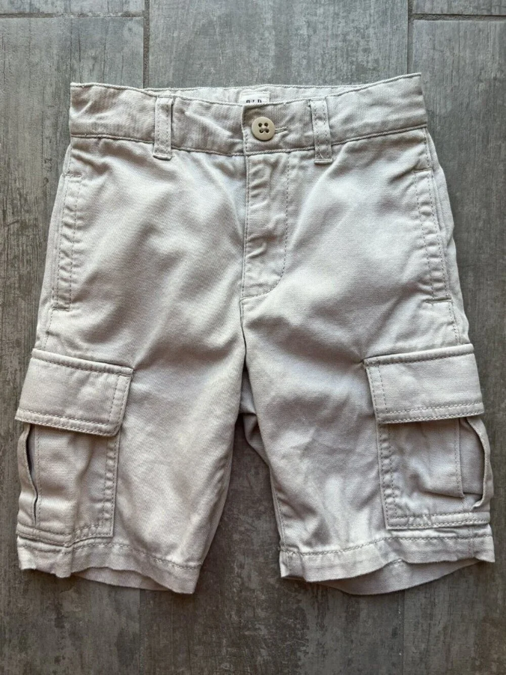 Gap Kids Toddler Boys Cargo Shorts Khaki Tan Cotton Everyday Casual 5 Slim